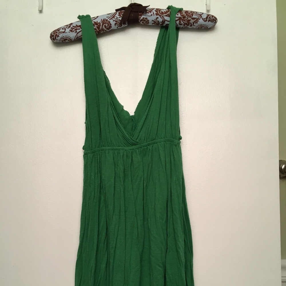 Green hi-lo tank top